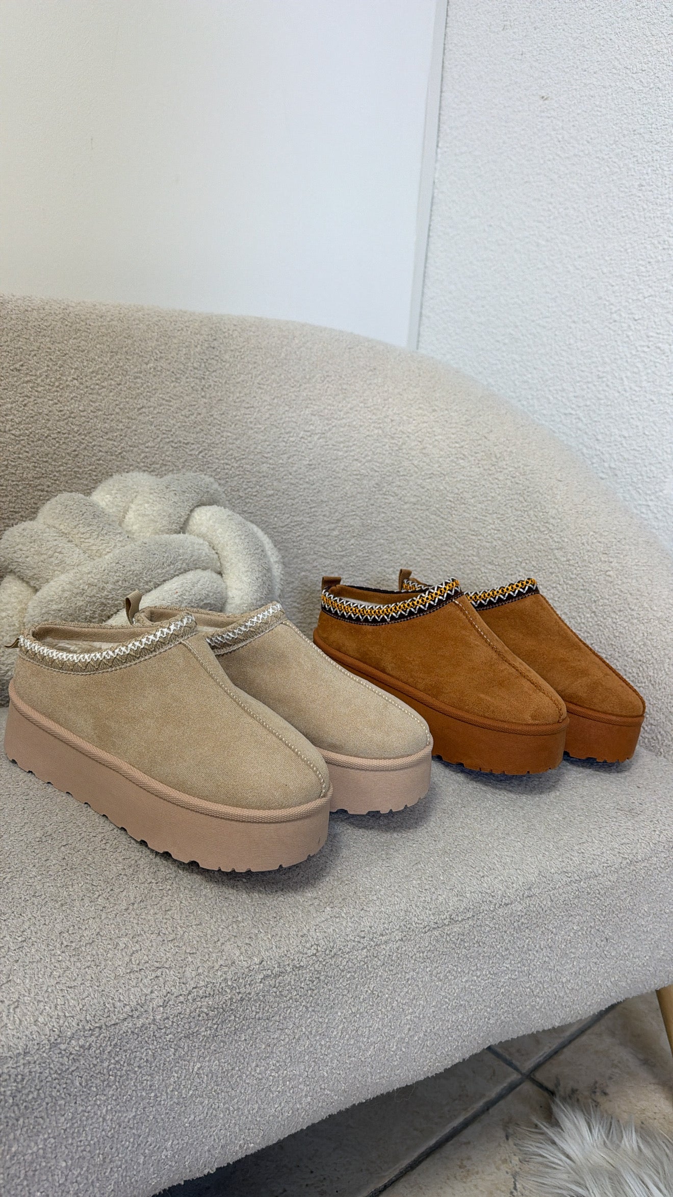 Bottines basses beige