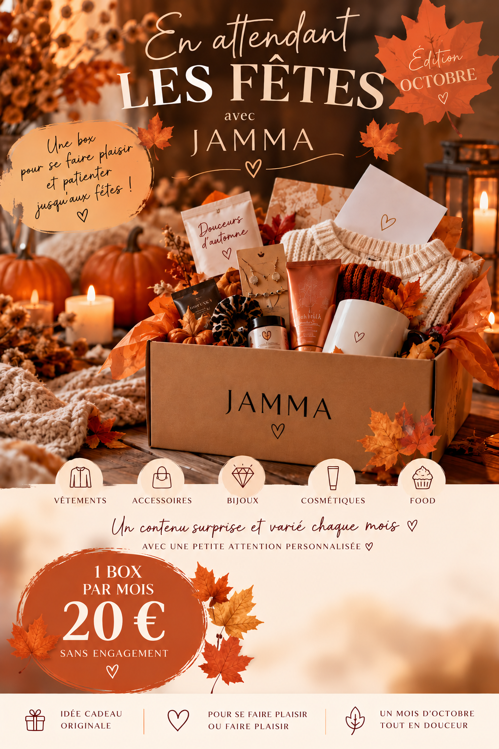 Box "En attendant les fêtes avec Jamma" Octobre