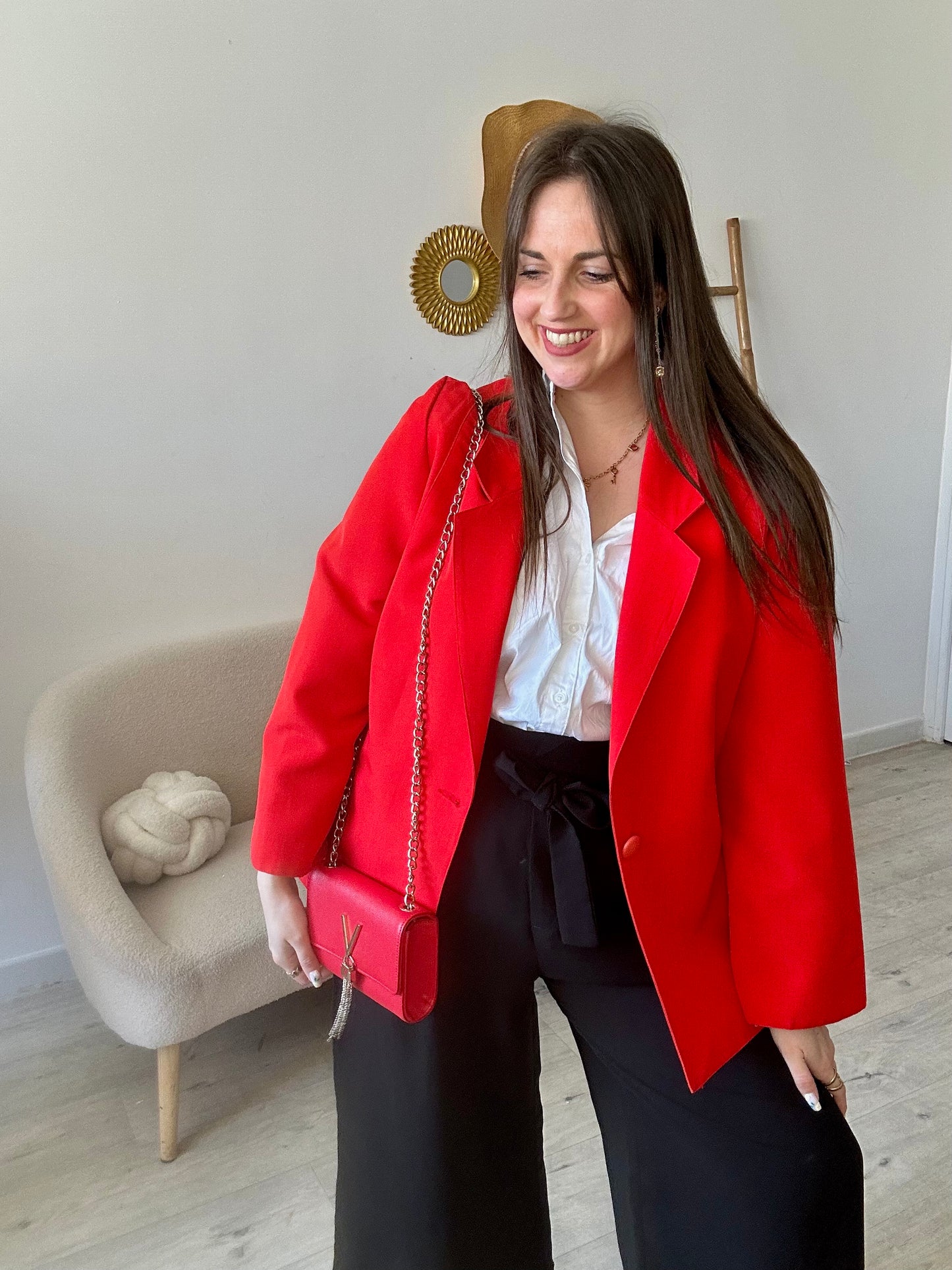 Blazer rouge taille unique