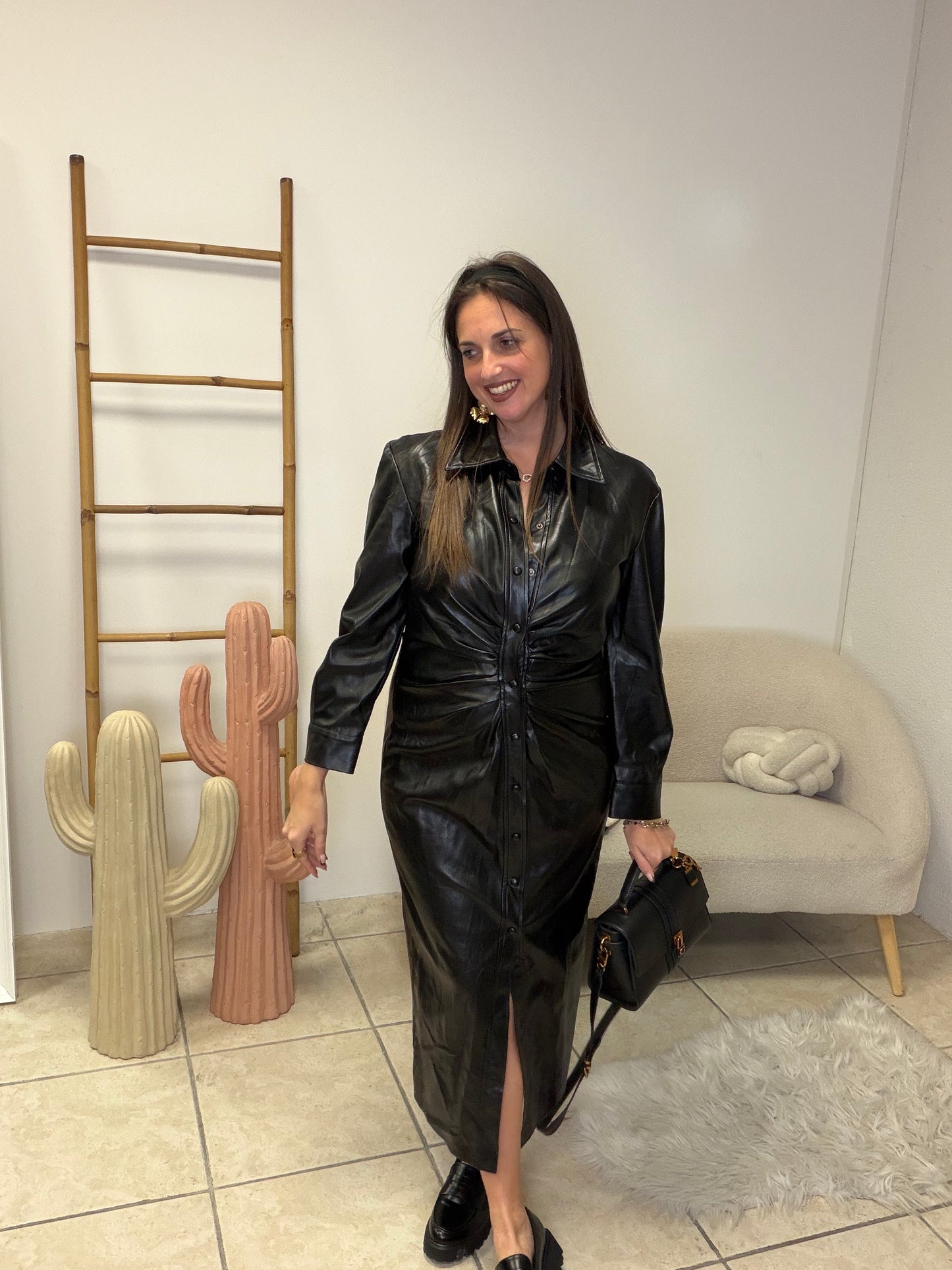 Robe simili cuir Zara taille L