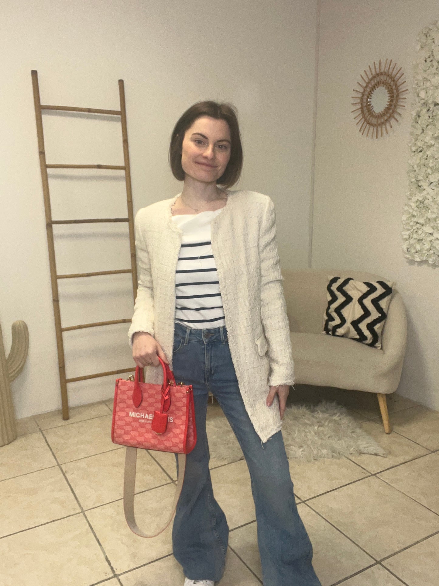 Blazer en tweed Mango taille S