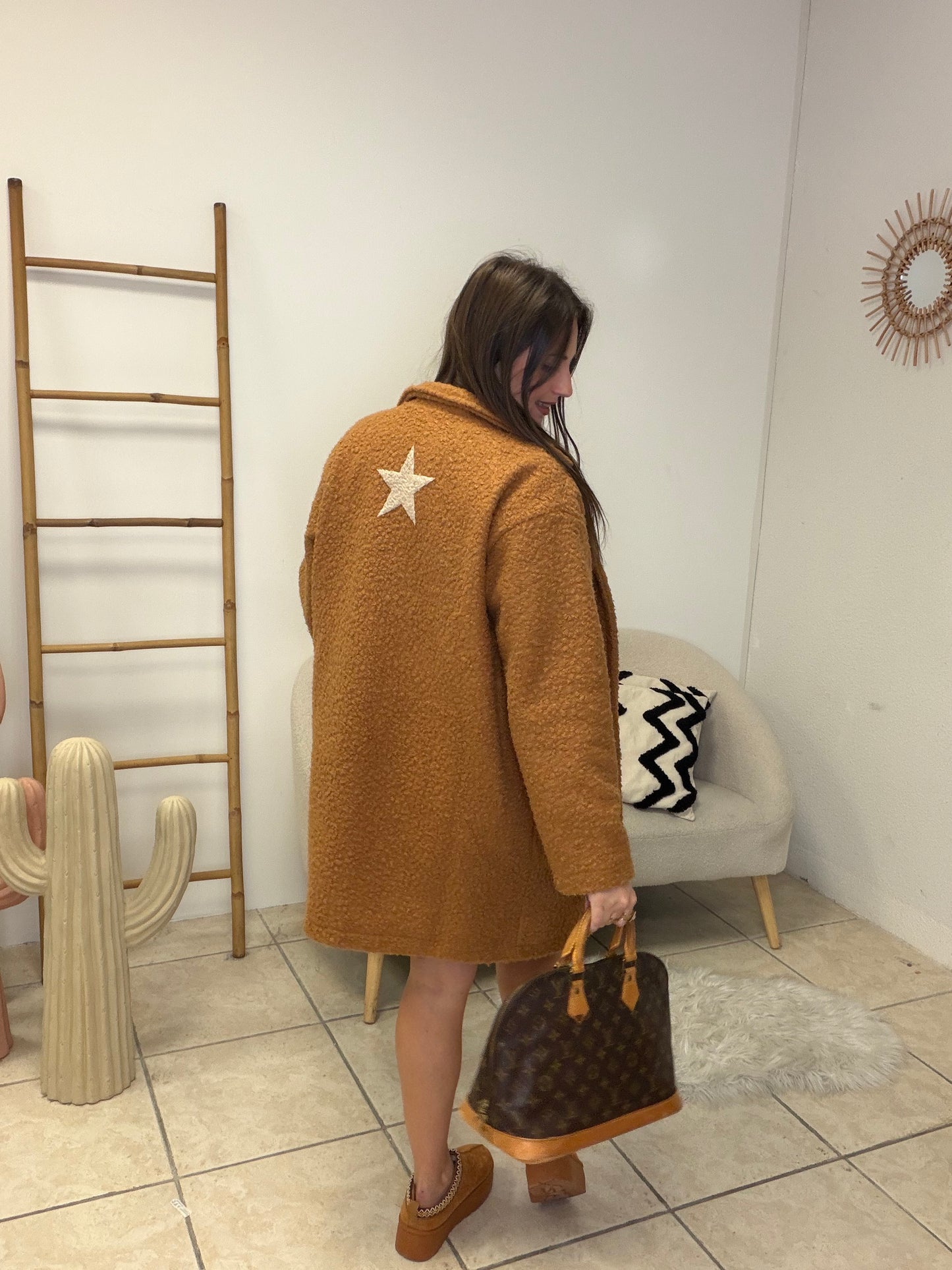 Manteau camel taille unique