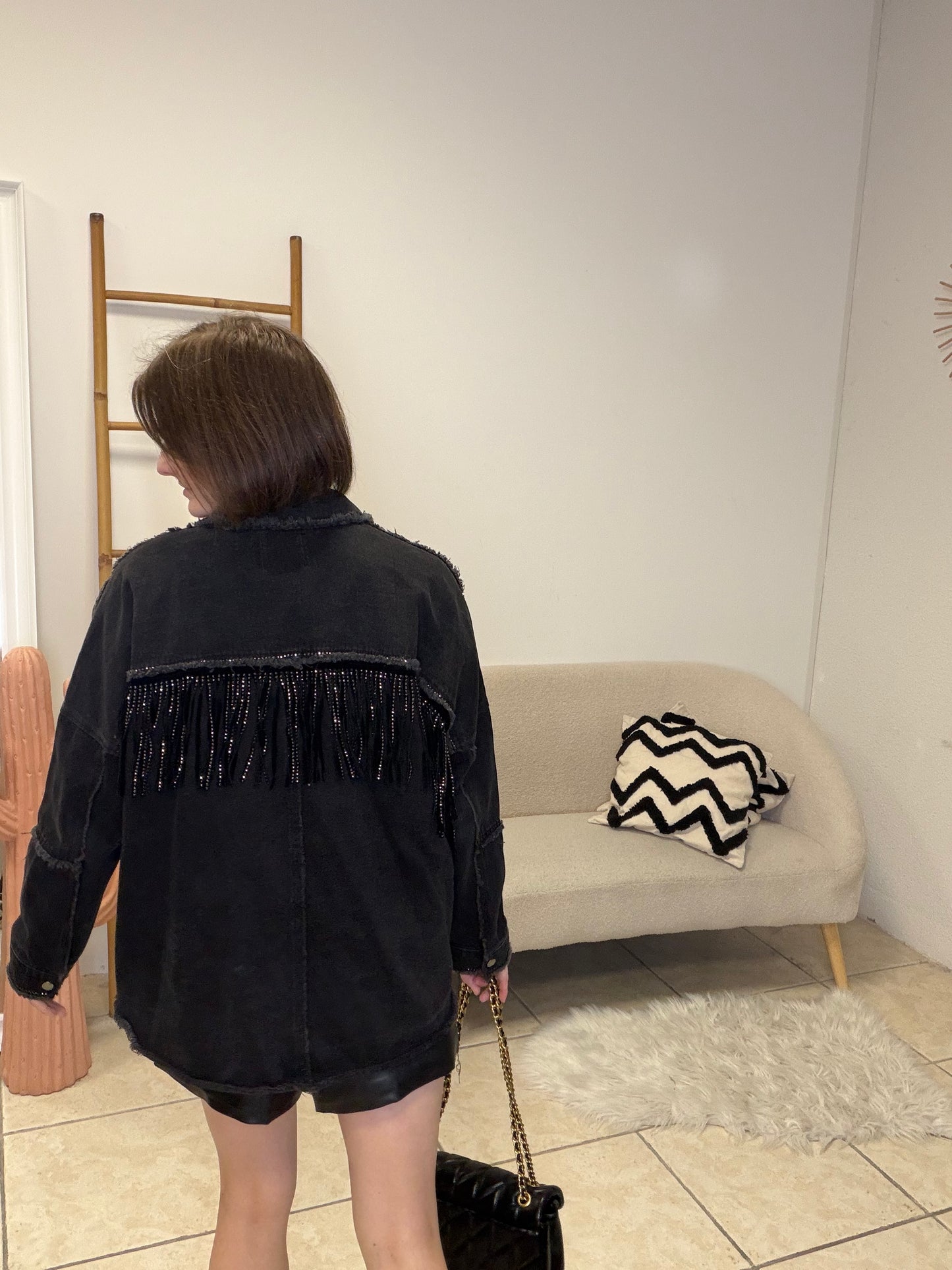 Veste à franges Zara taille XS