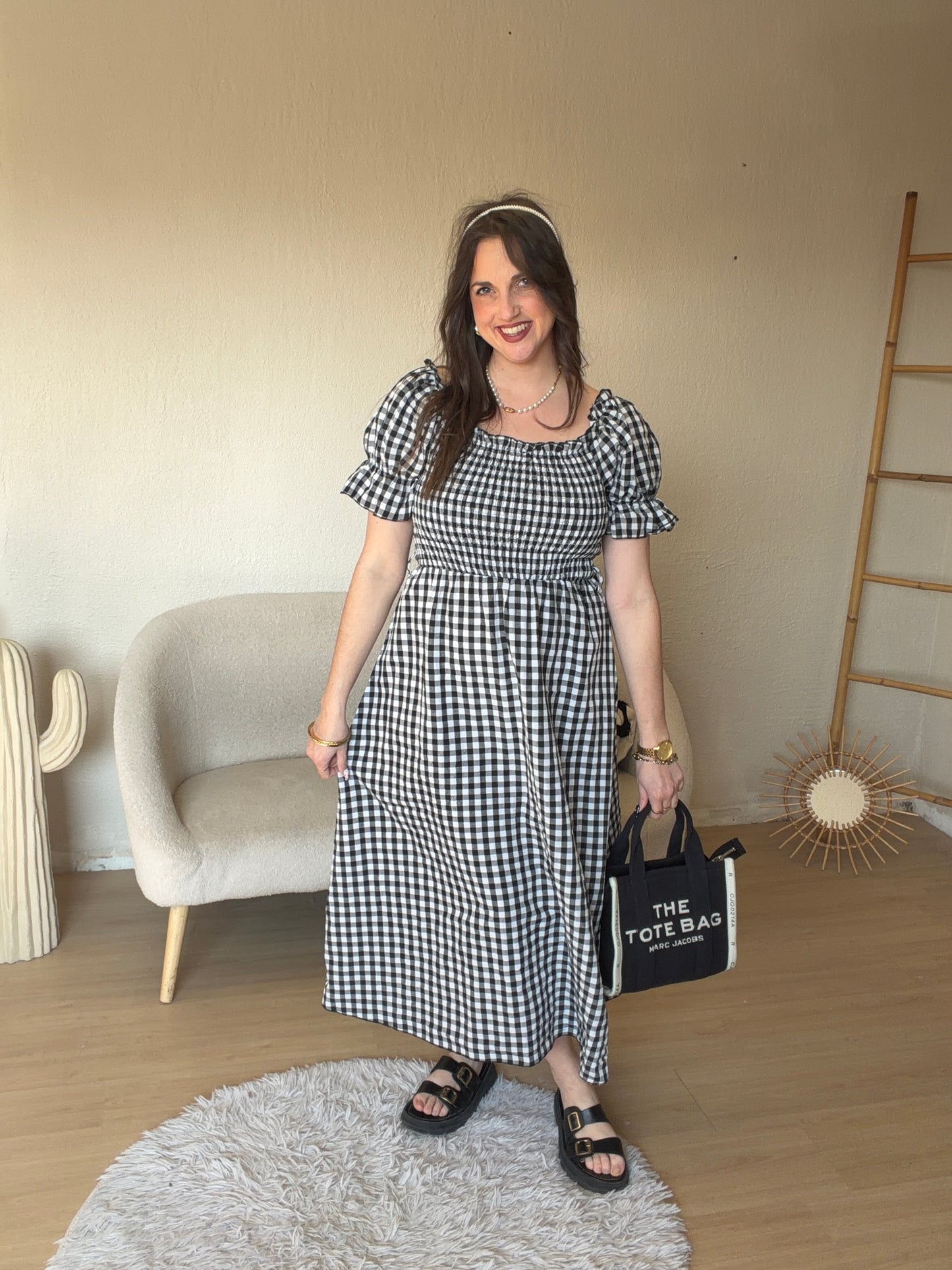 Robe vichy taille unique