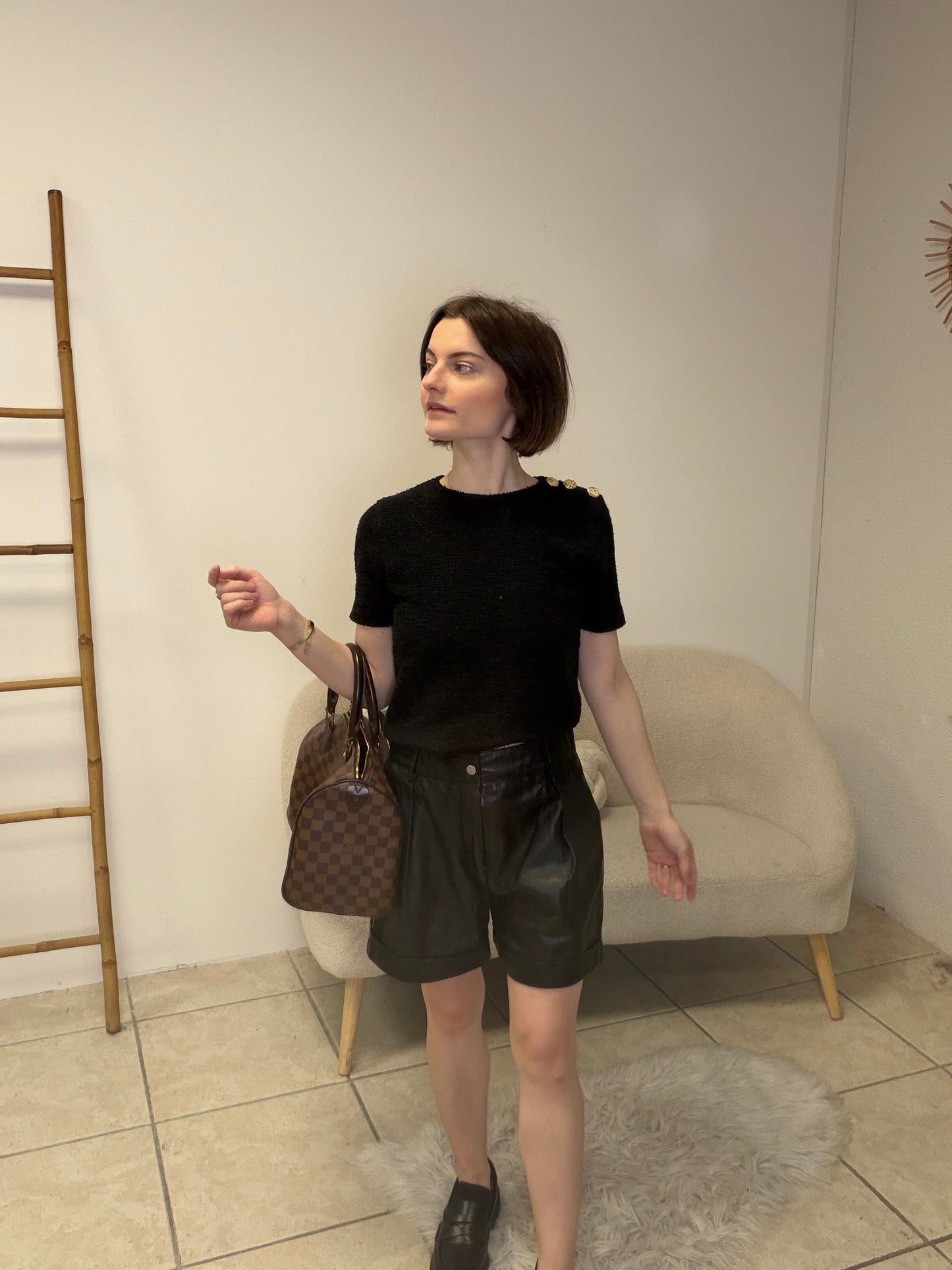 Short simili cuir taille 36