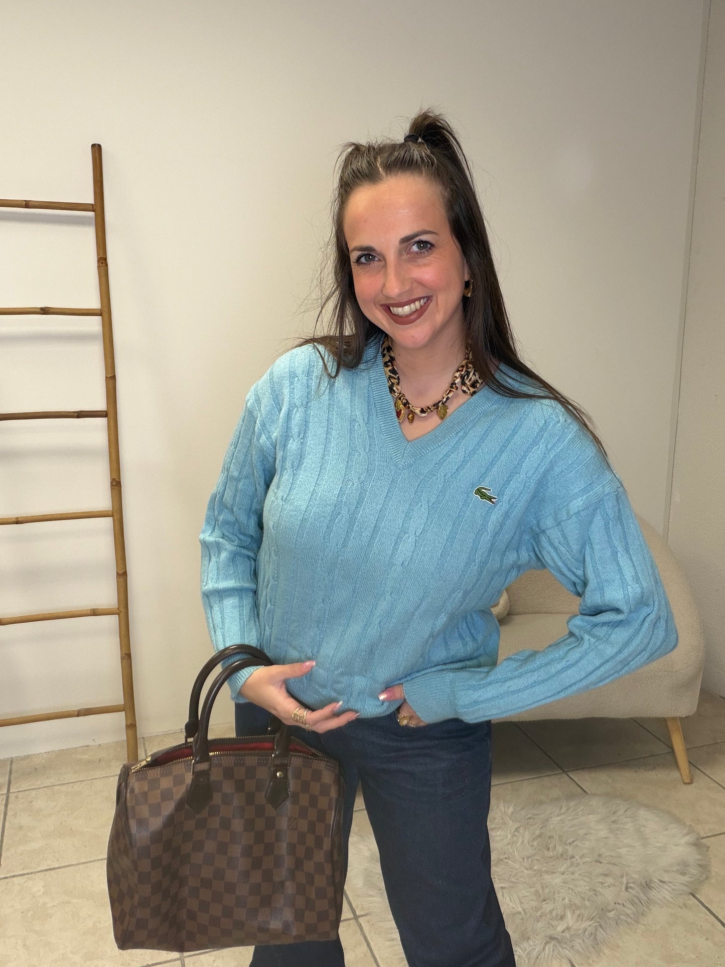 Pull torsadé Lacoste taille L