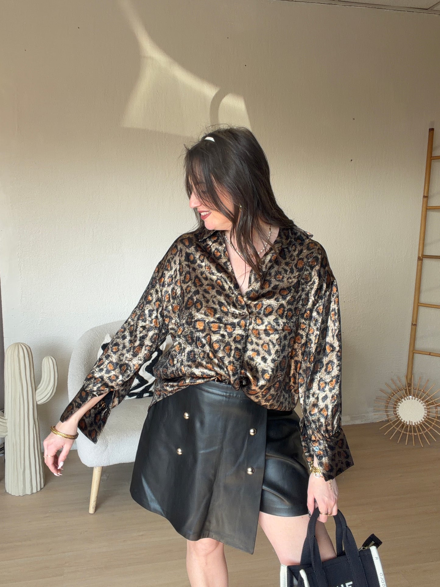 Chemise léopard taille S