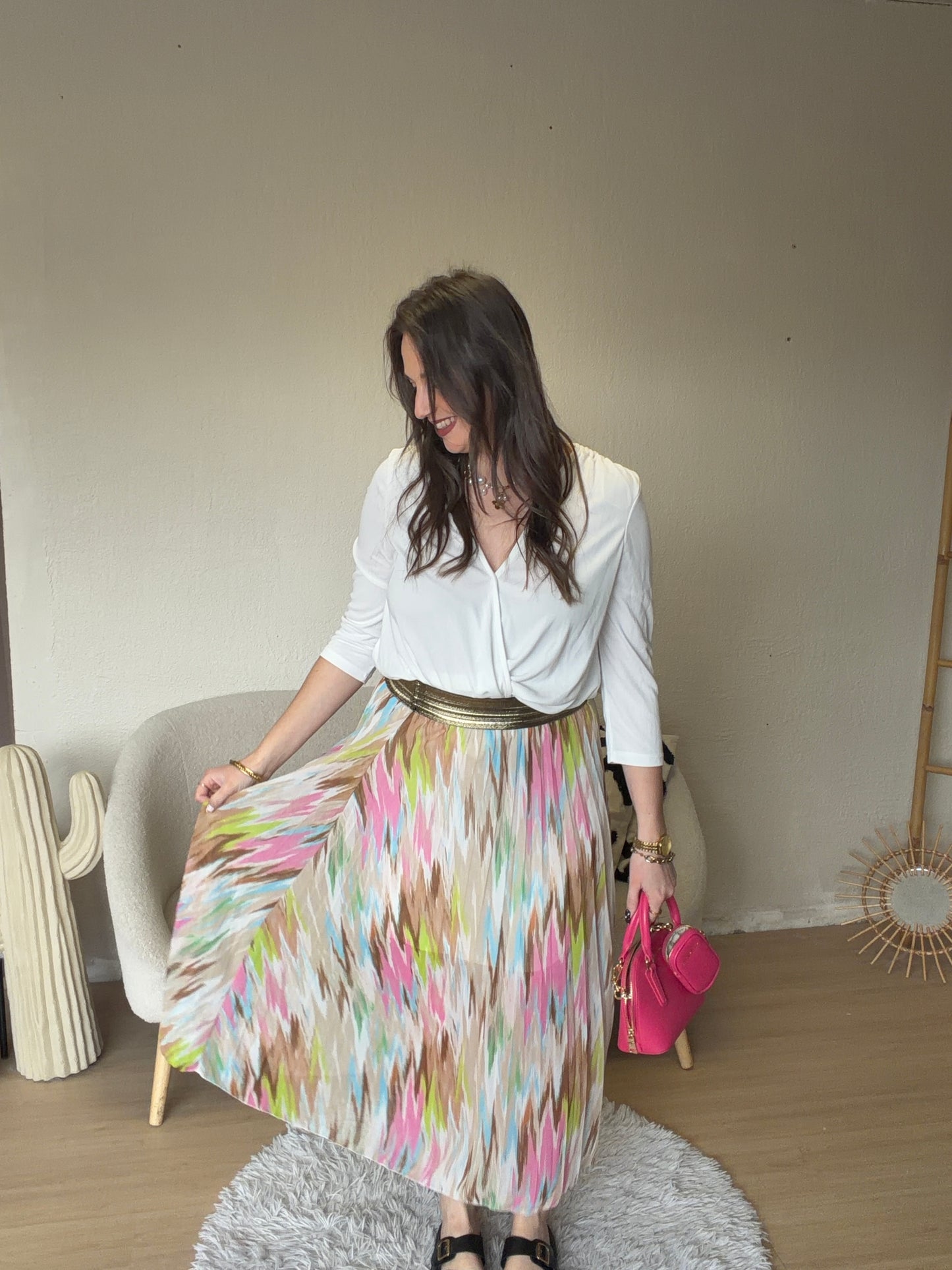 Jupe à motifs taille unique