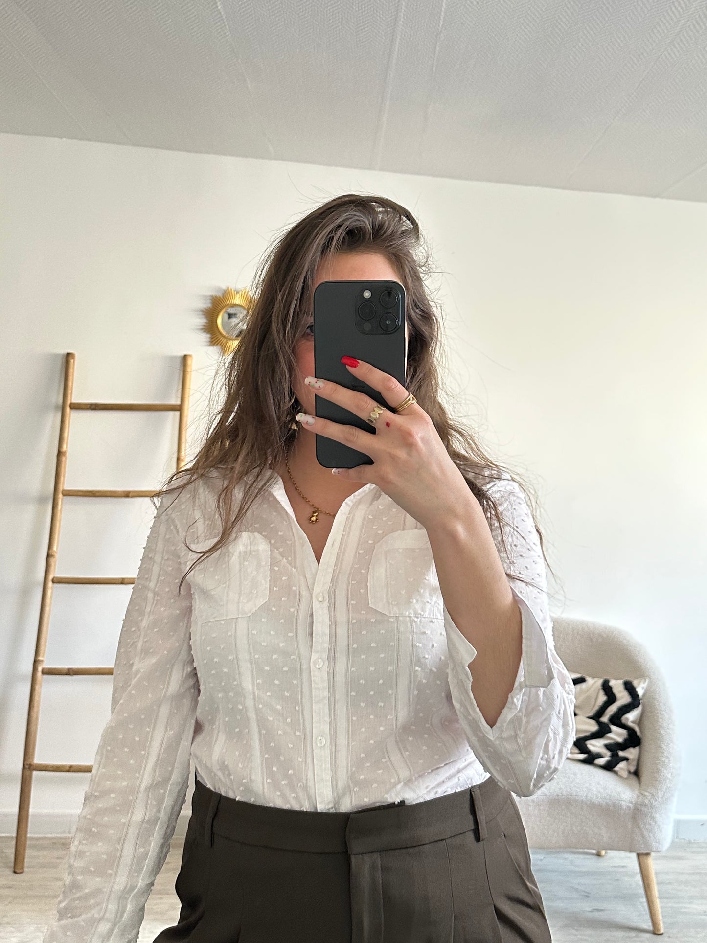 Chemisier blanc taille L