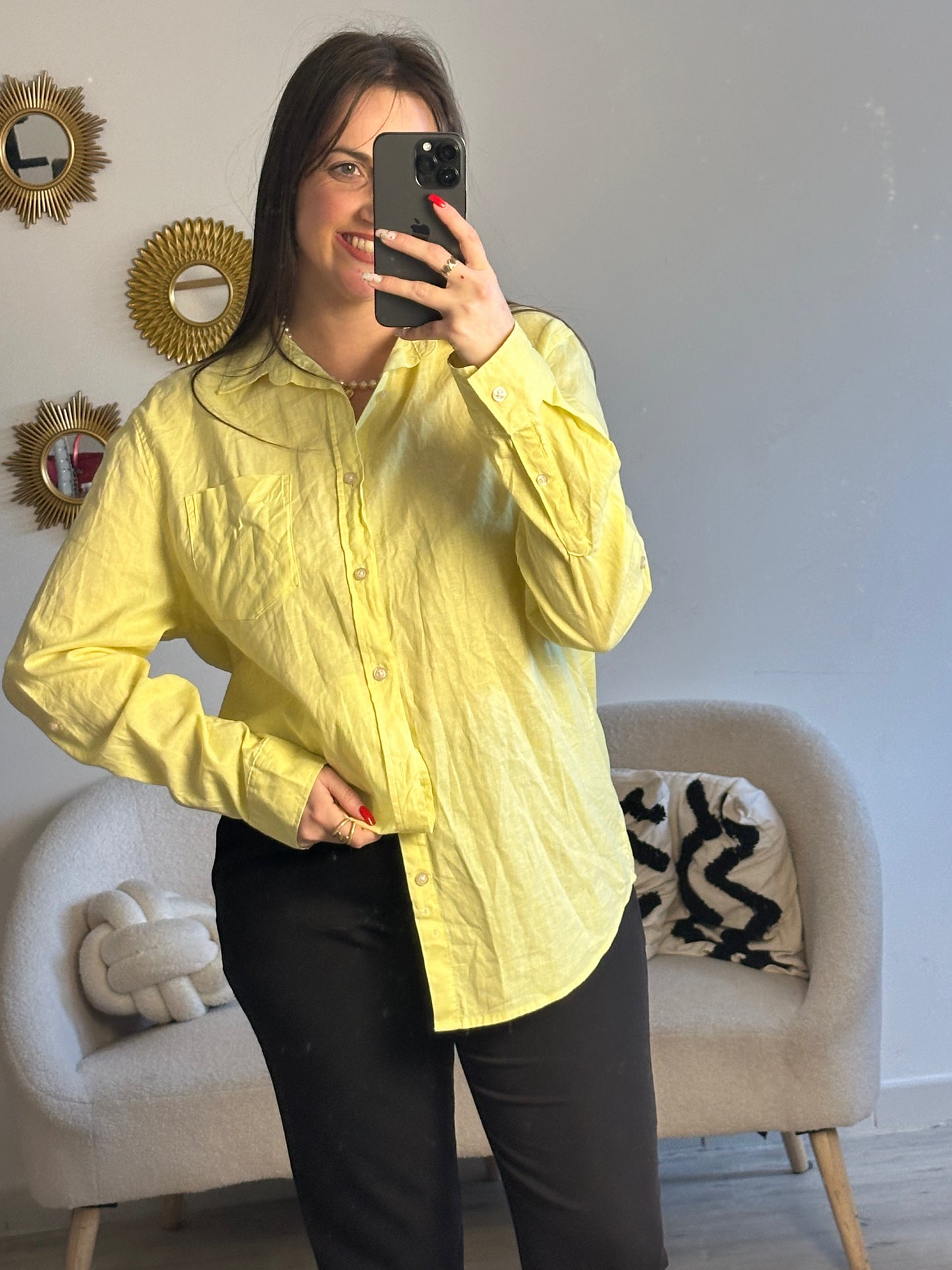 Chemise en lin La Halle taille L