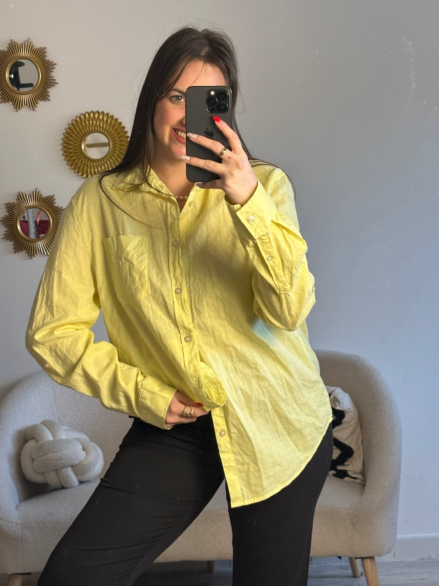 Chemise en lin La Halle taille L