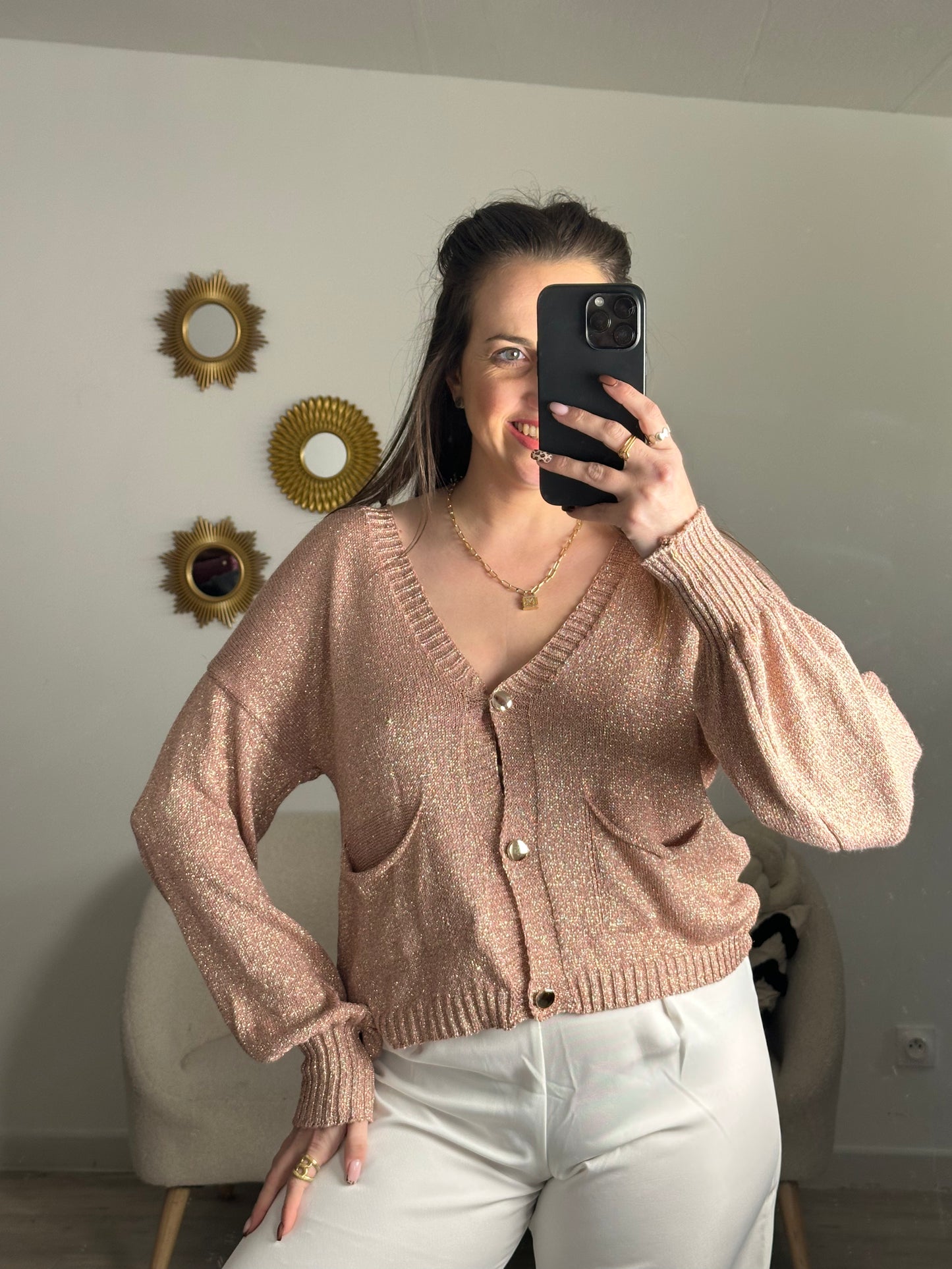 Gilet pailleté taille unique