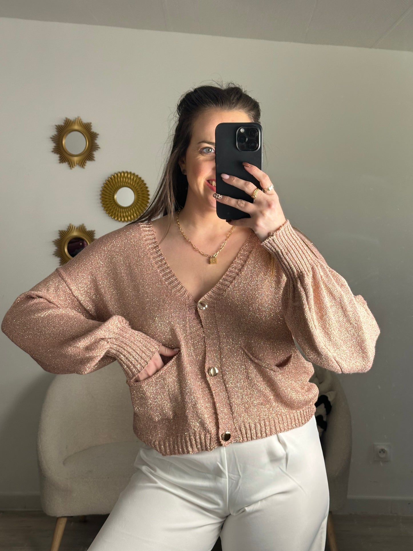 Gilet pailleté taille unique
