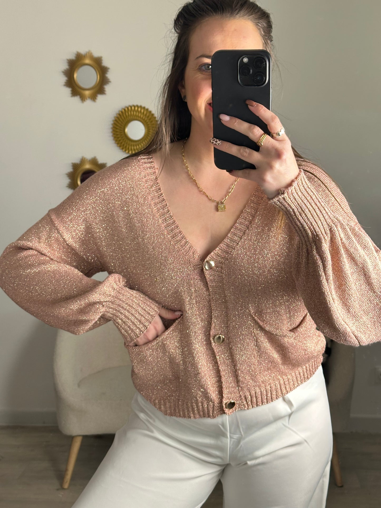 Gilet pailleté taille unique