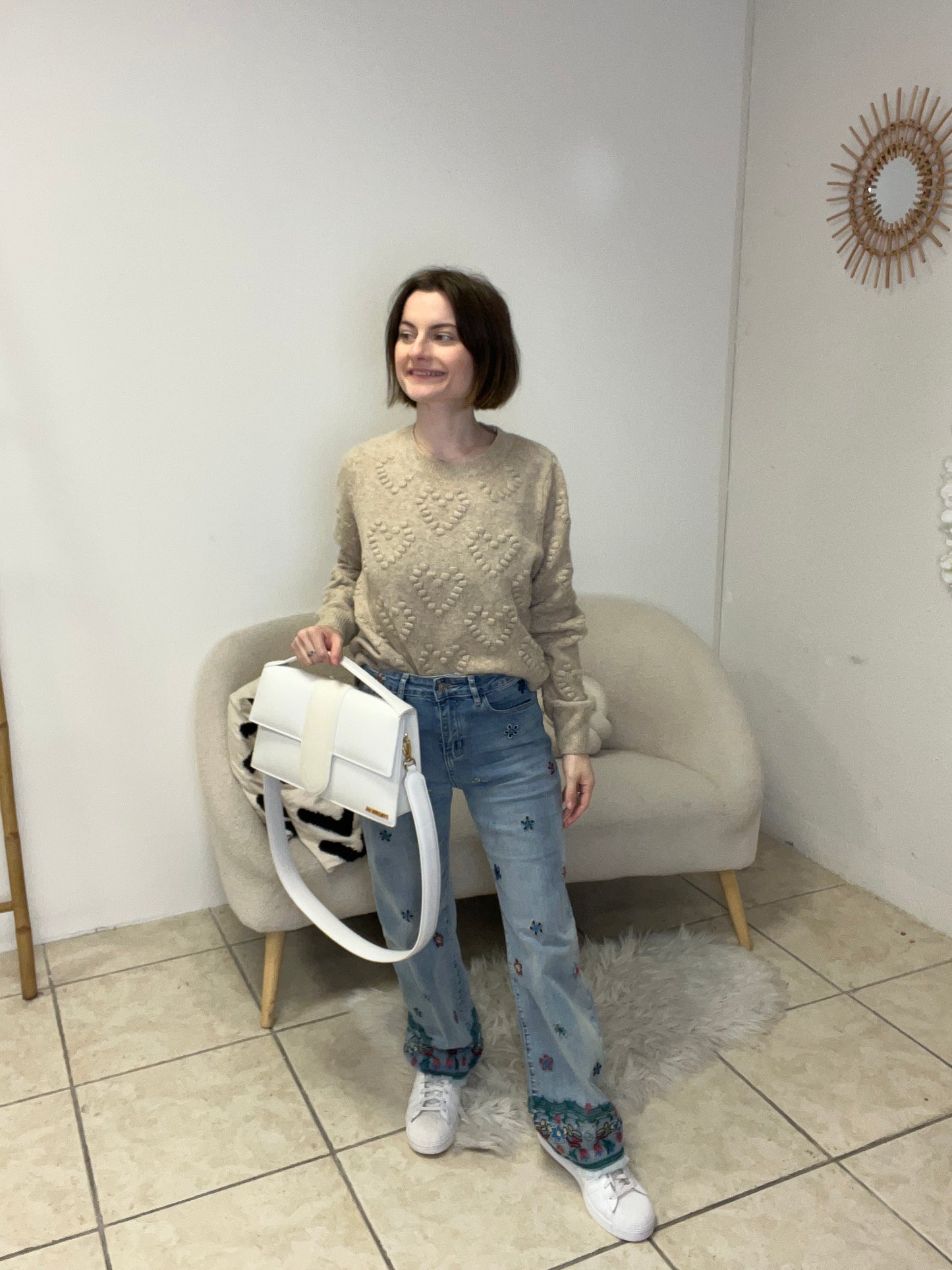 Jean fleuri taille 36