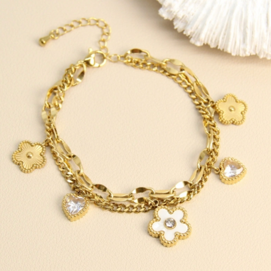 Bracelet breloque doré