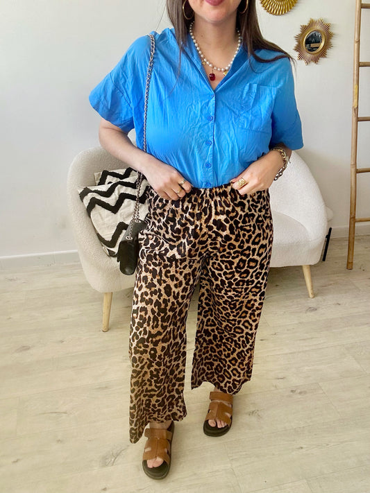Pantalon léopard taille unique