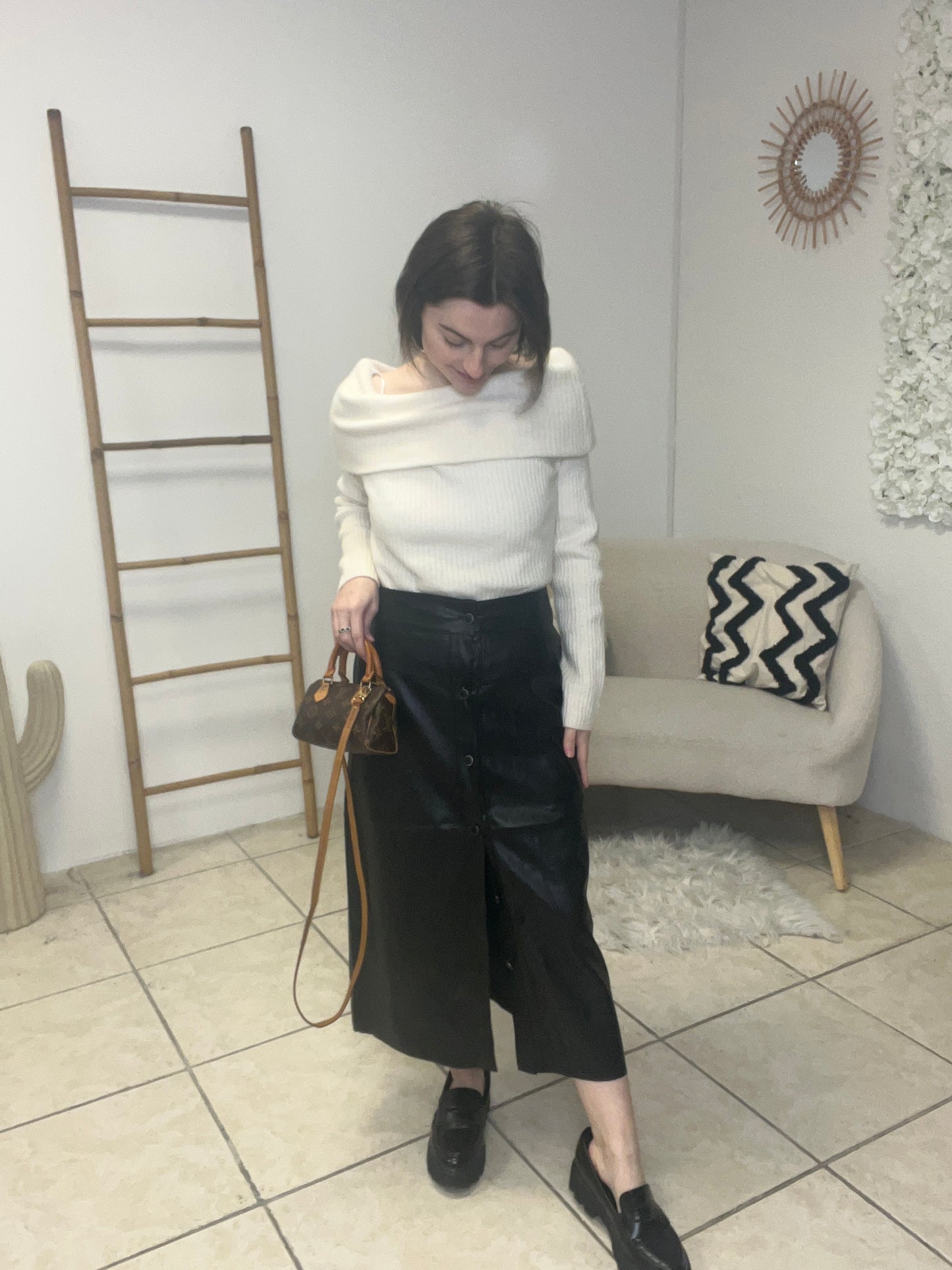 Jupe simili cuir taille S