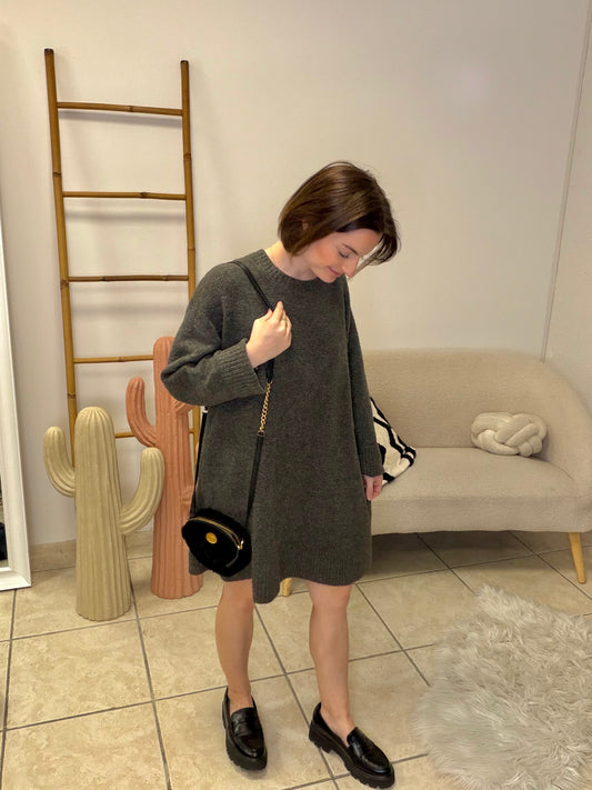Robe pull grise taille S