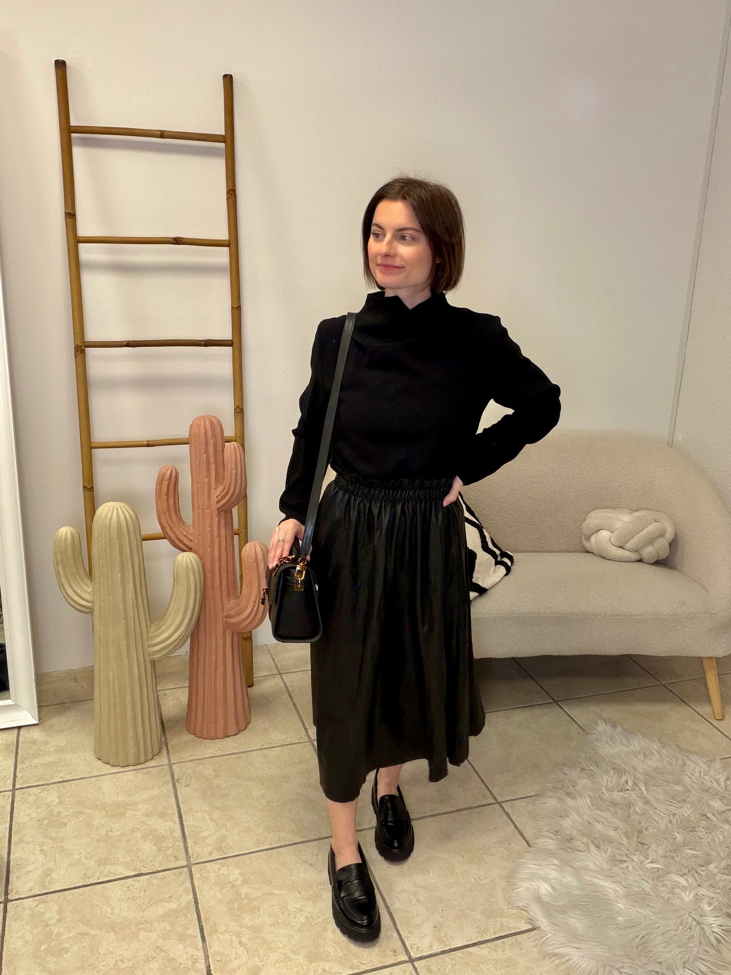 Jupe simili taille S
