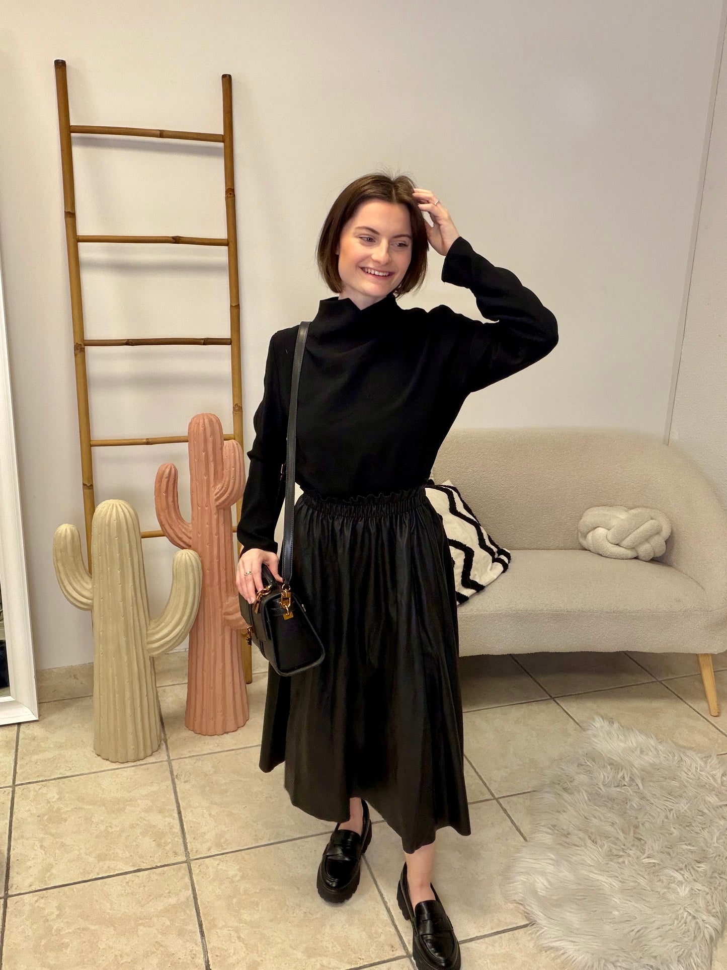 Jupe simili taille S