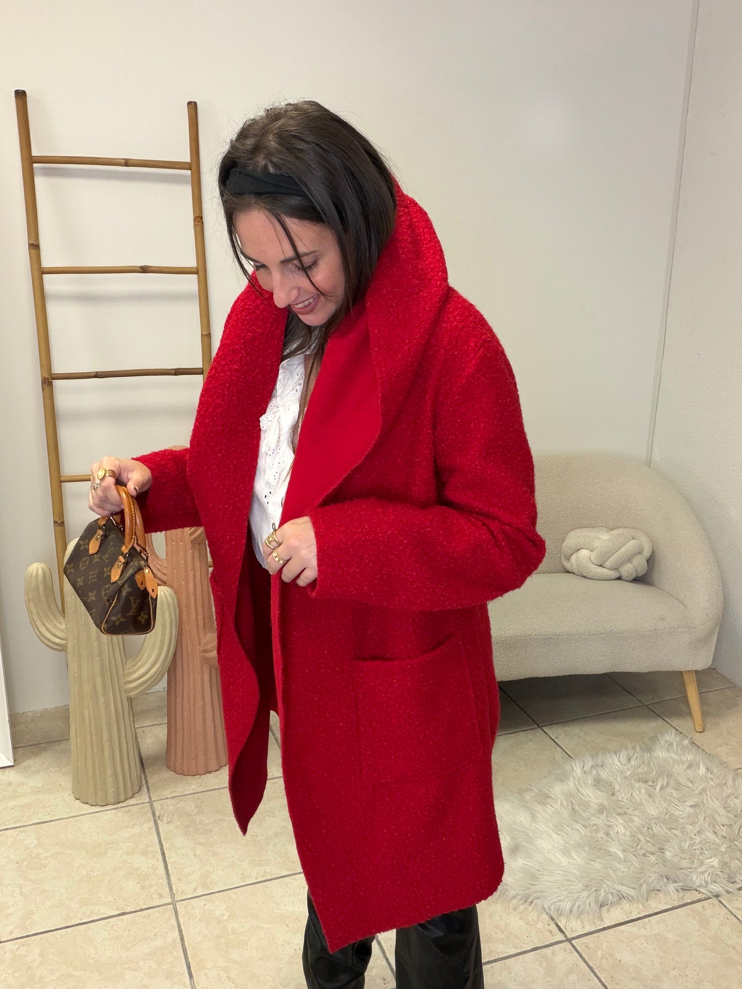 Manteau moumoute taille unique