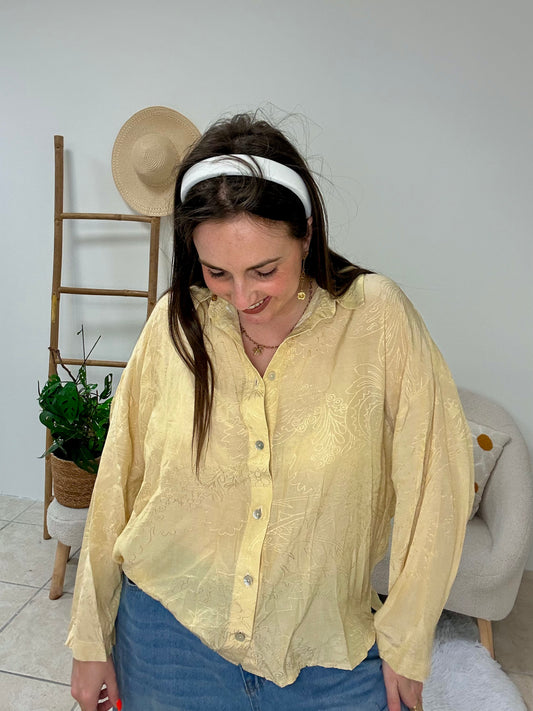 Chemise jaune taille unique