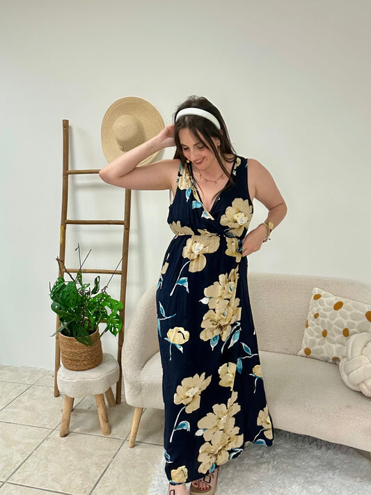 Robe longue fleurie taille unique