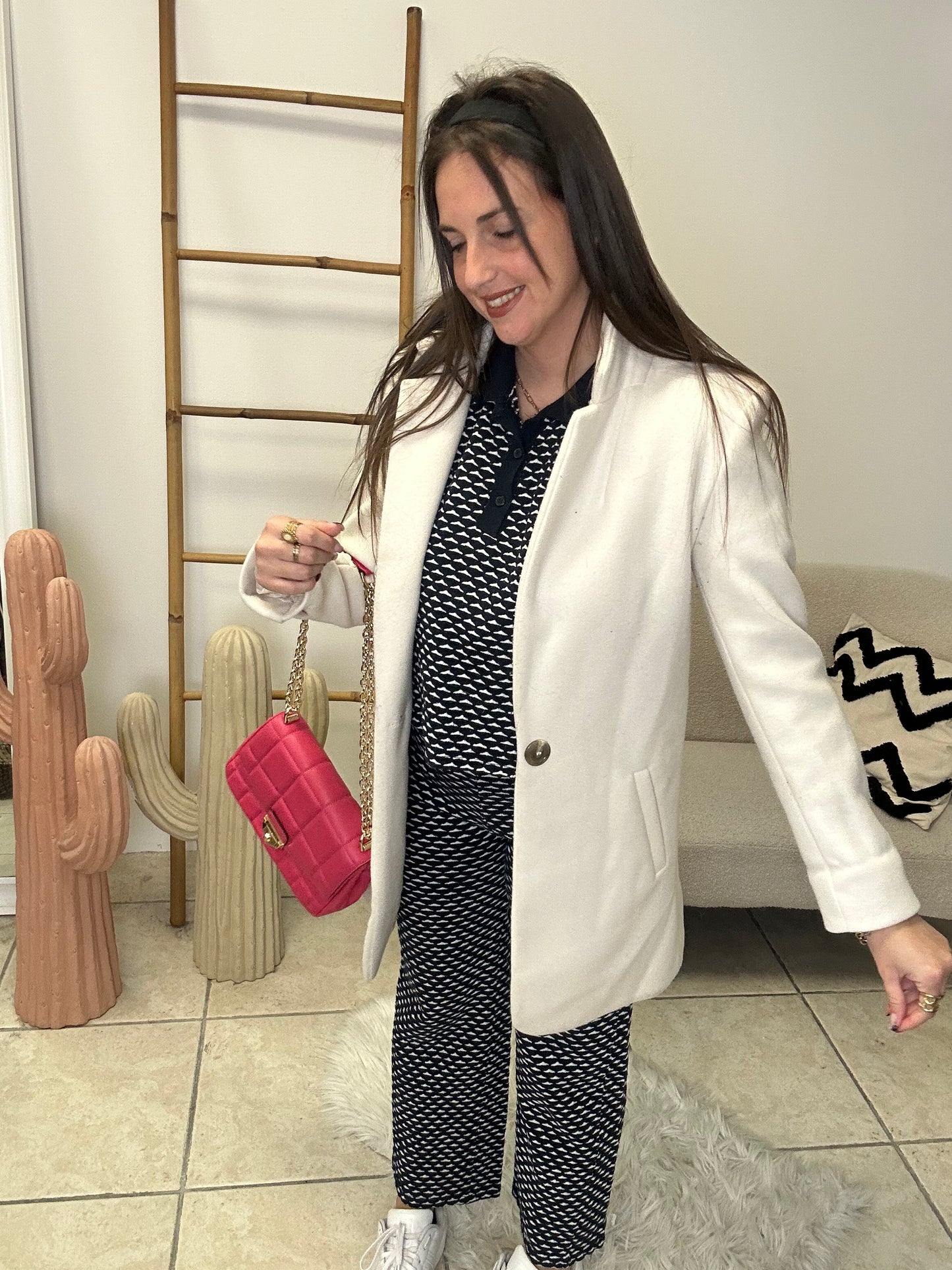 Manteau beige taille unique