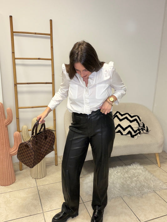 Pantalon simili cuir Zara taille M