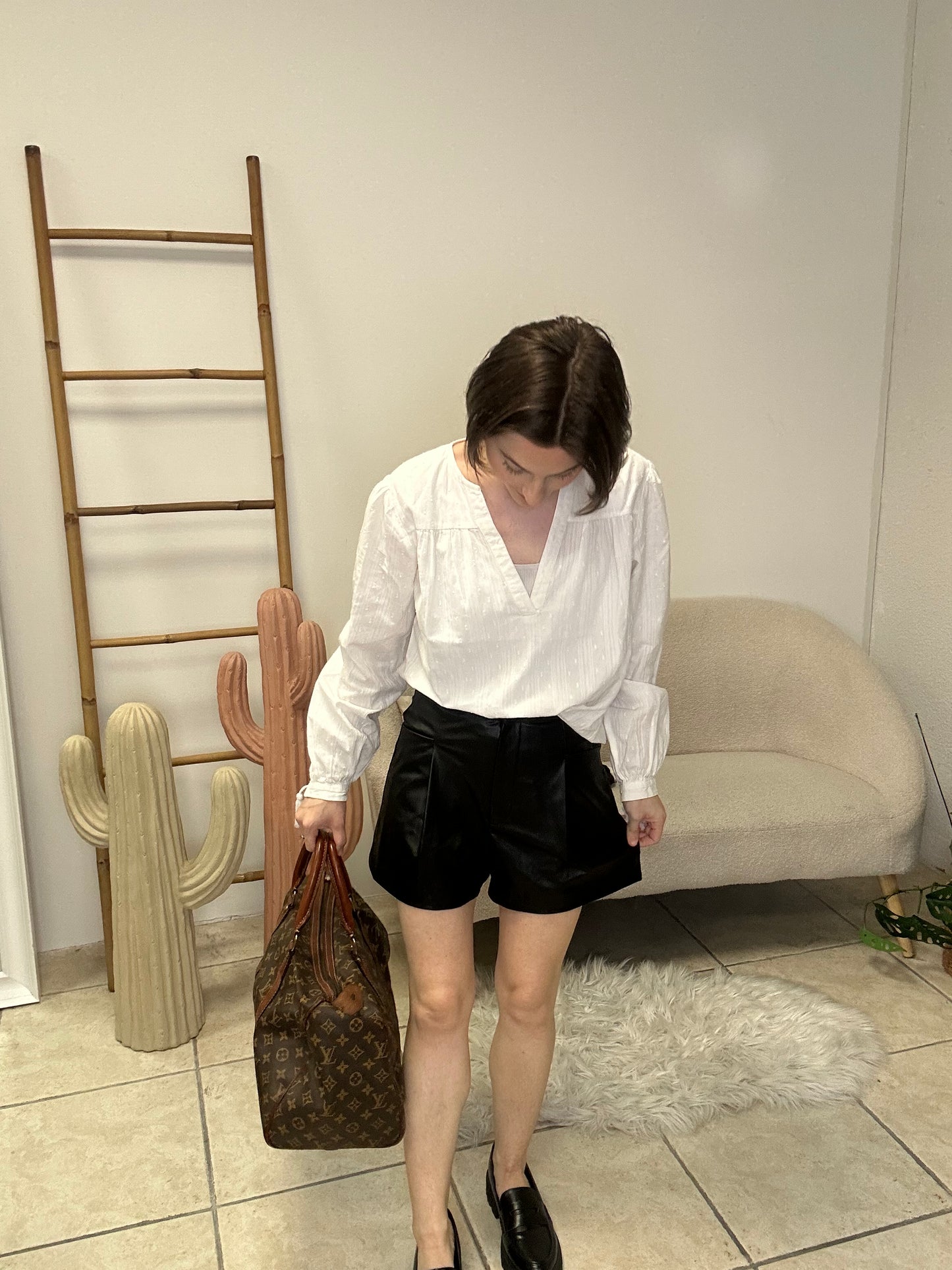 Short simili cuir Zara taille XS