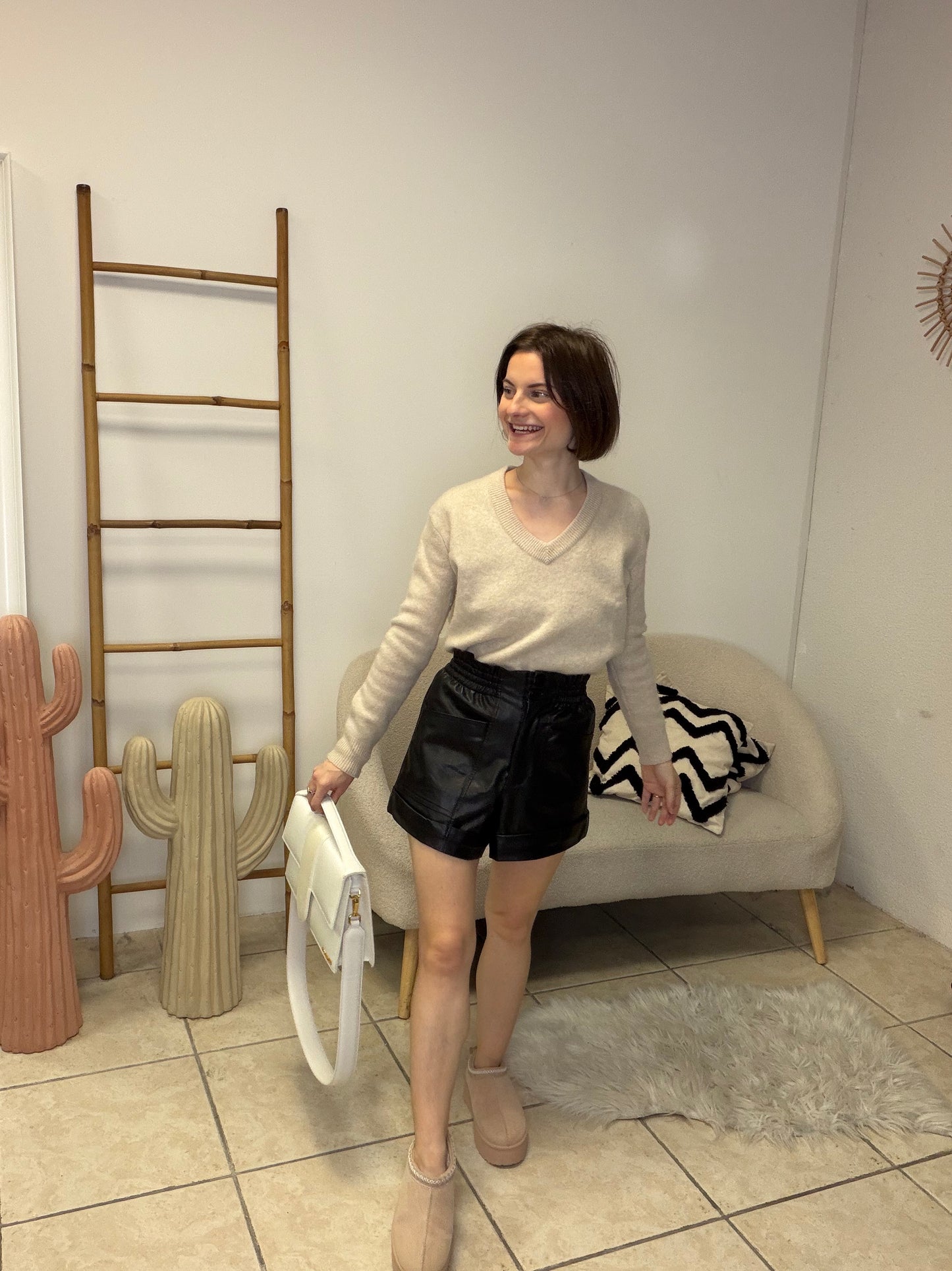 Short similicuir taille XS