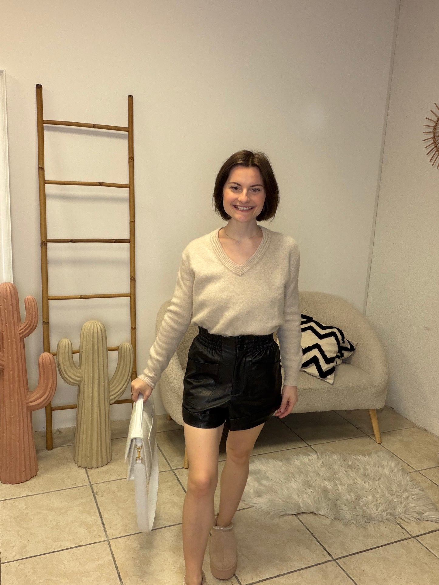 Short similicuir taille XS