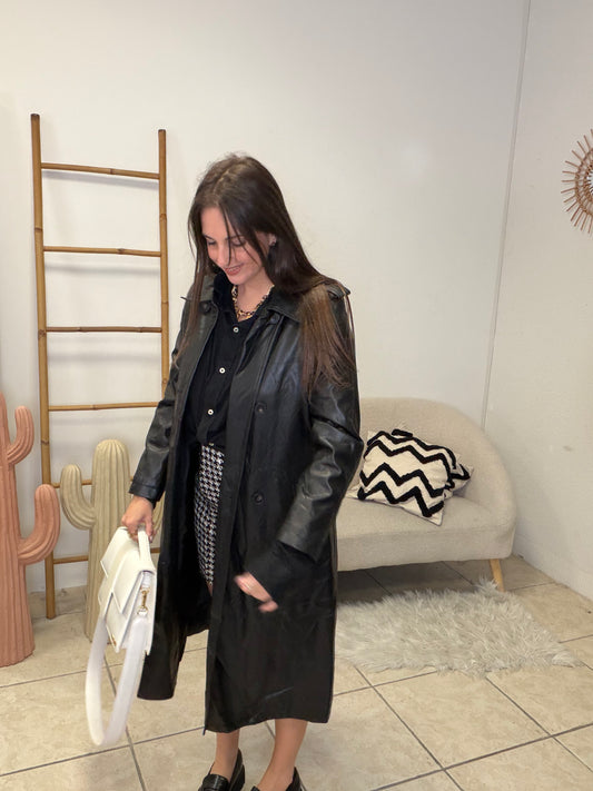 Manteau simili cuir Kiabi taille 40