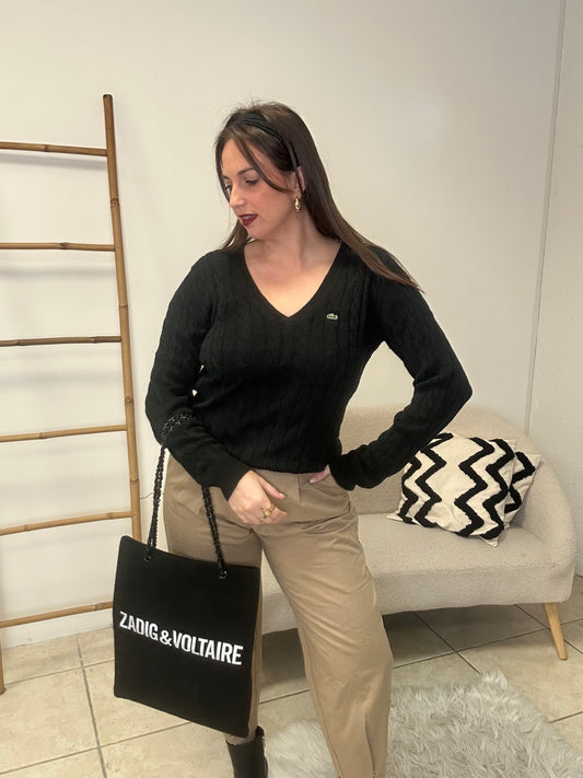 Pull torsadé Lacoste taille 38