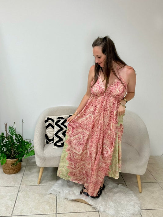 Robe bohème  rose