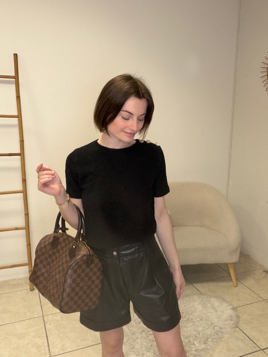 Short simili cuir taille 36