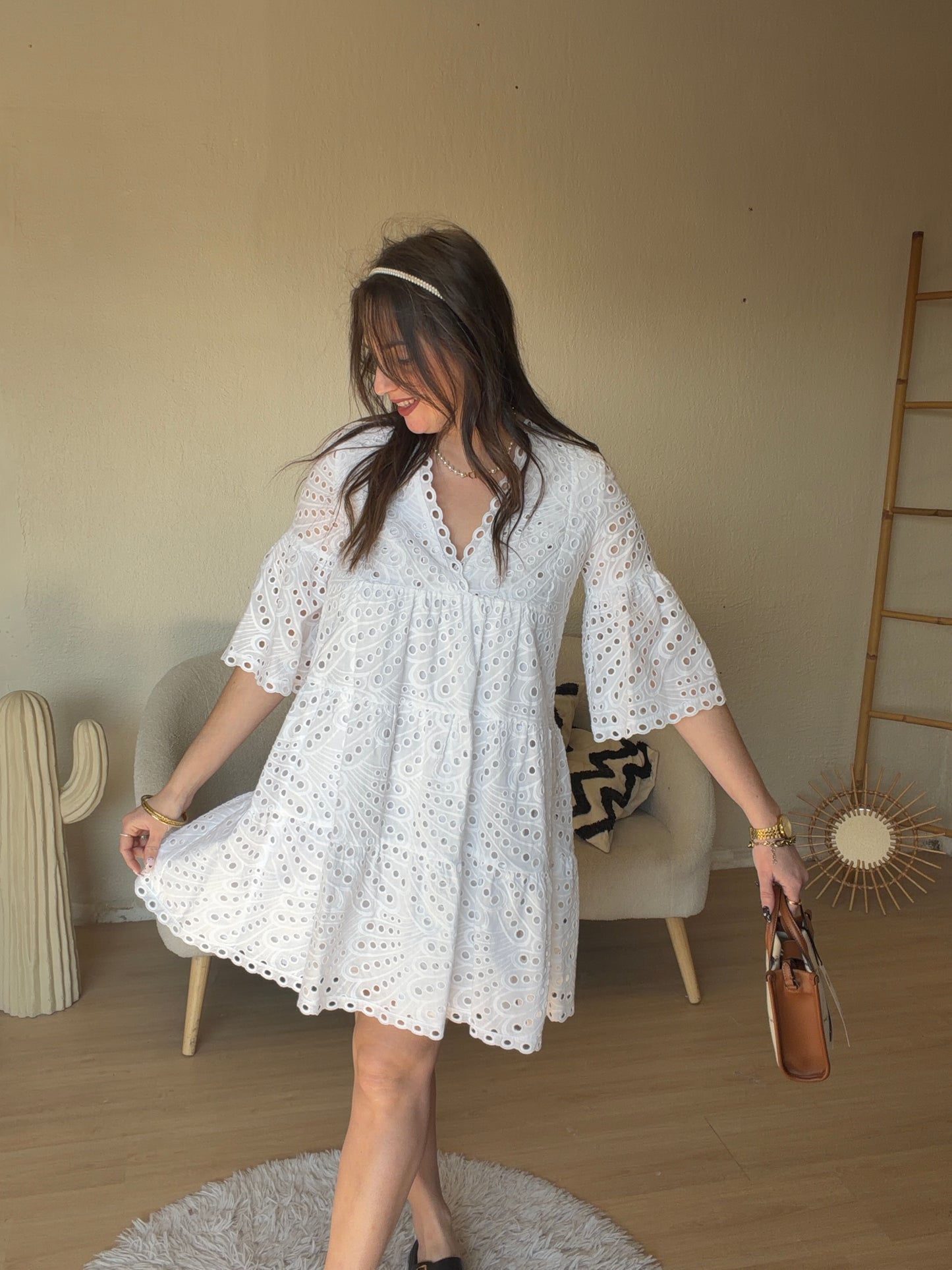 Robe en broderie anglaise taille 38
