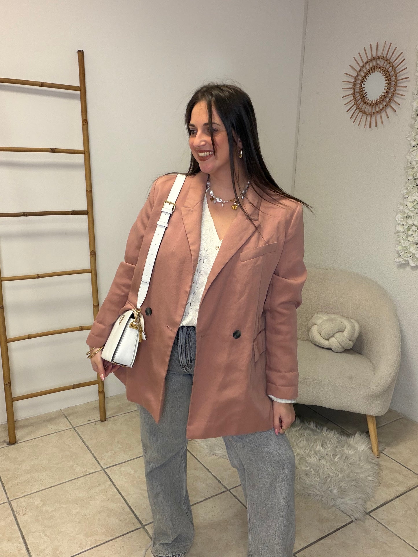 Blazer rose H&M taille M