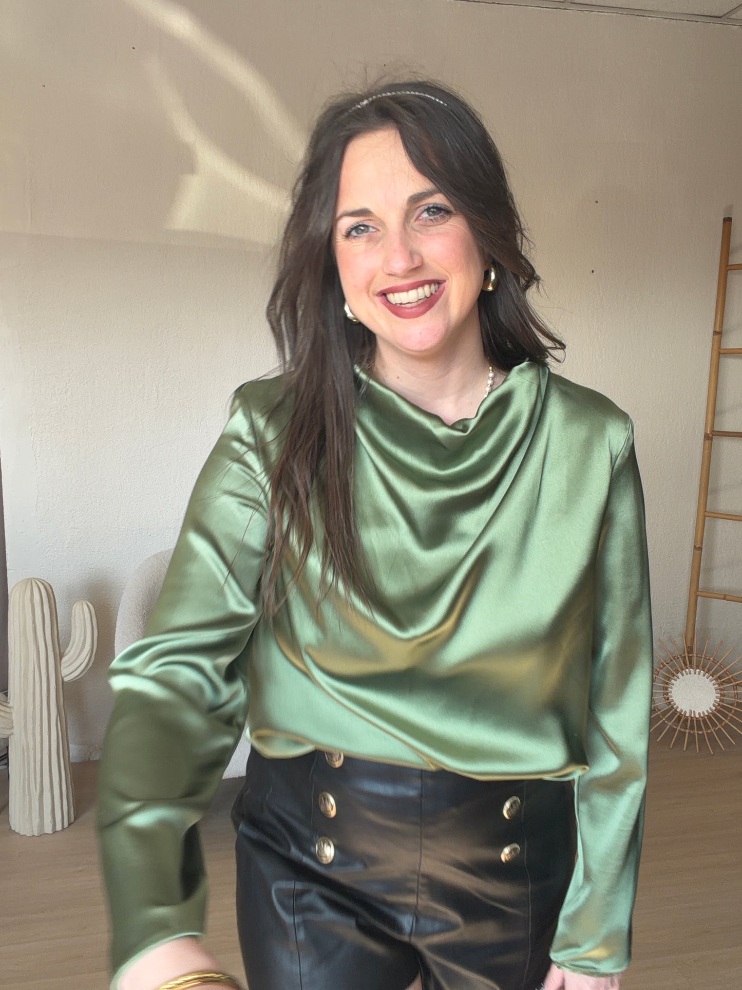 Blouse satinée Zara taille M