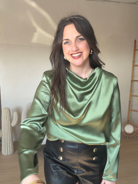 Blouse satinée Zara taille M