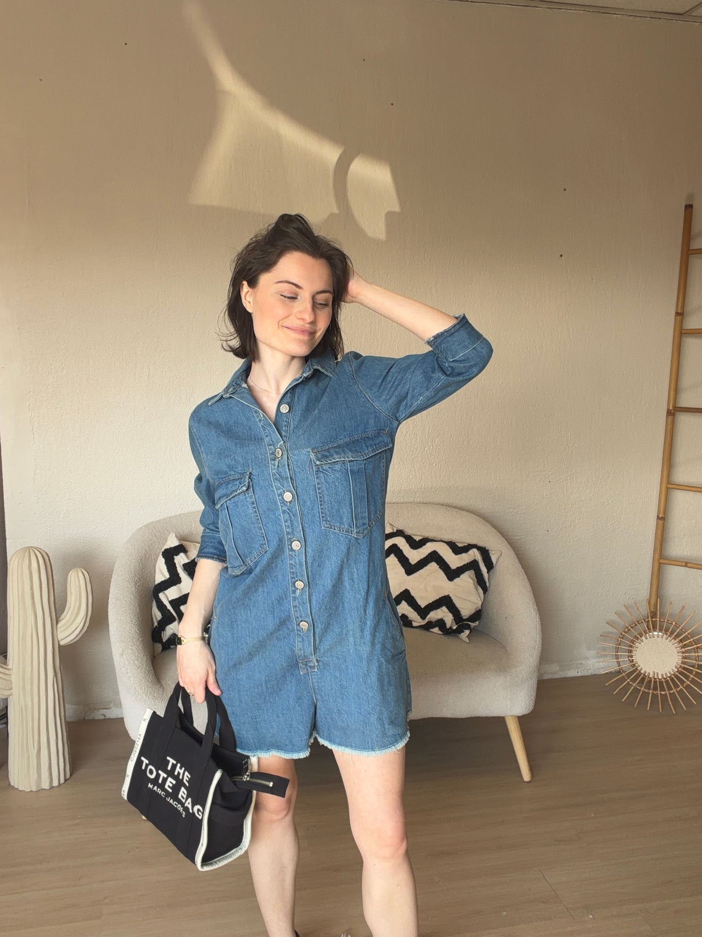 Combishort en jean taille 34