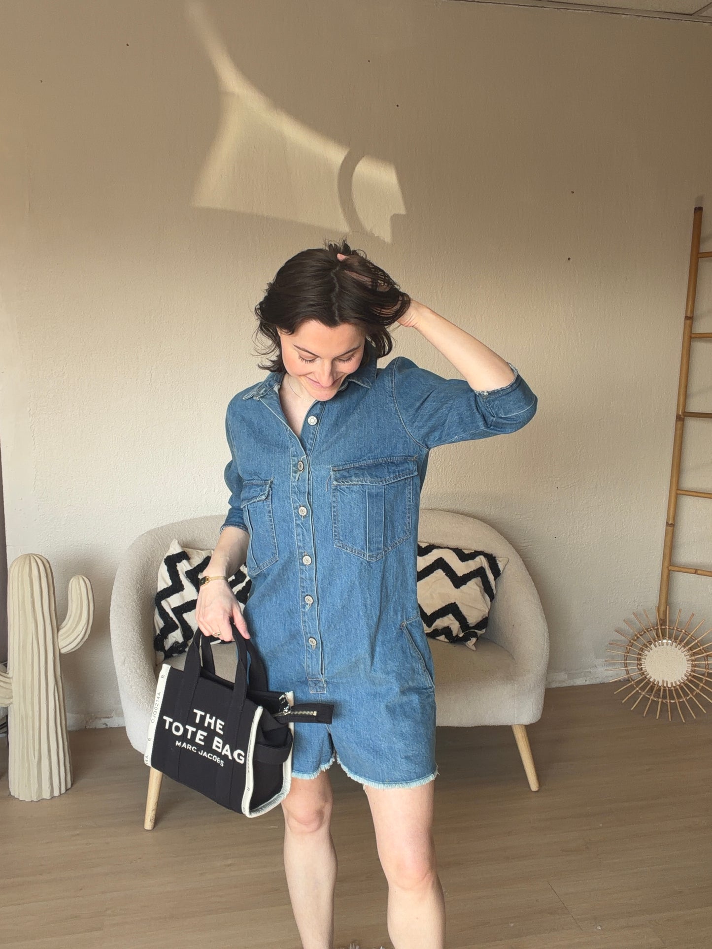 Combishort en jean taille 34