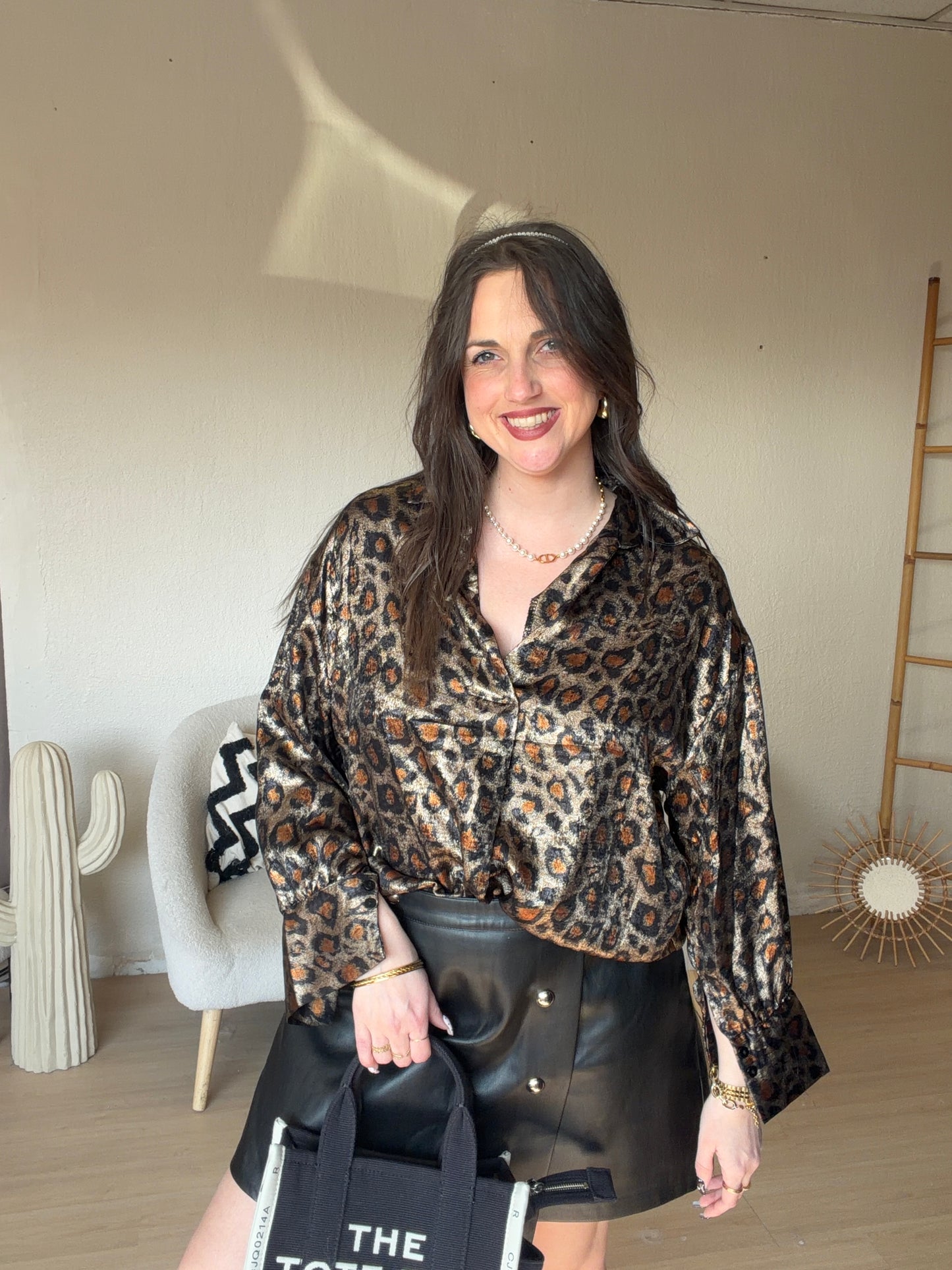 Chemise léopard taille S