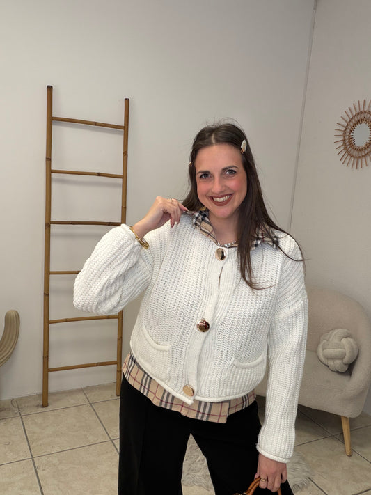 Gilet bouton taille unique