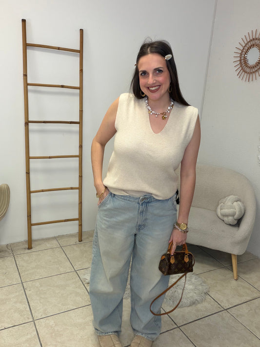 Pull sans manche taille M/L