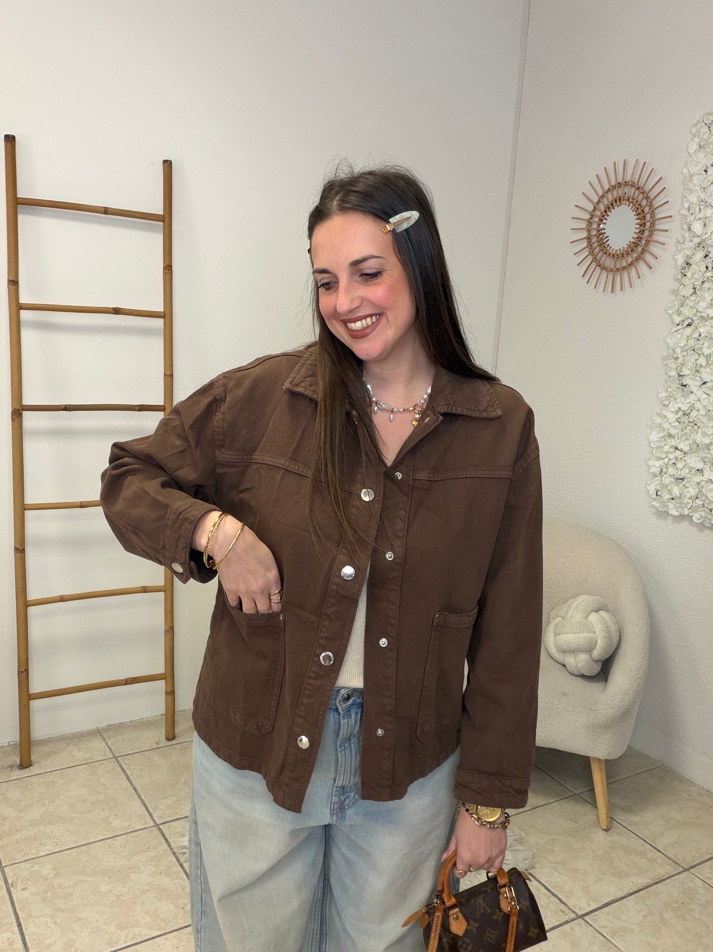 Veste en jean Stradivarius taille S