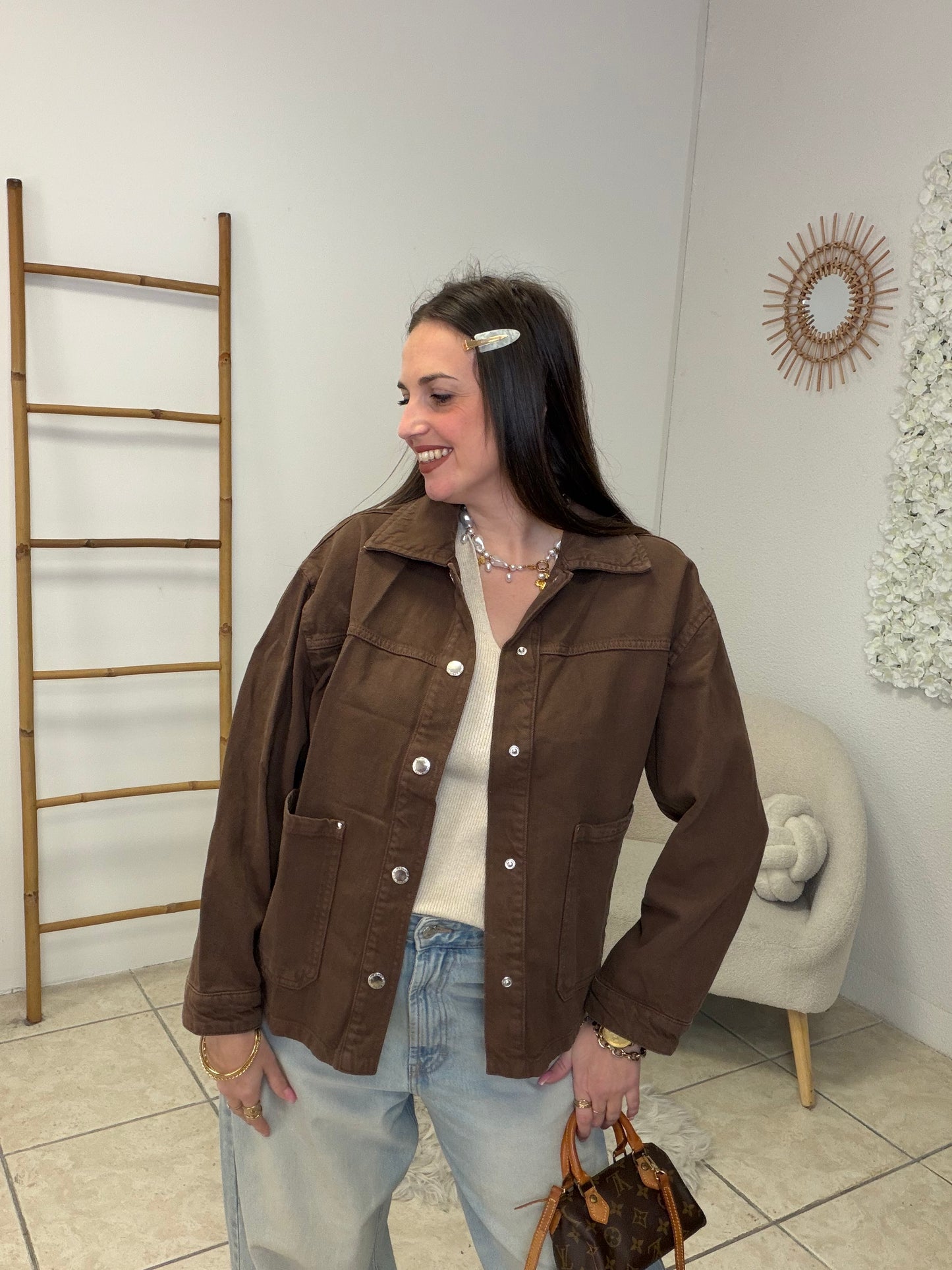 Veste en jean Stradivarius taille S