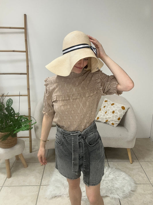T-shirt à motifs marron taille XL