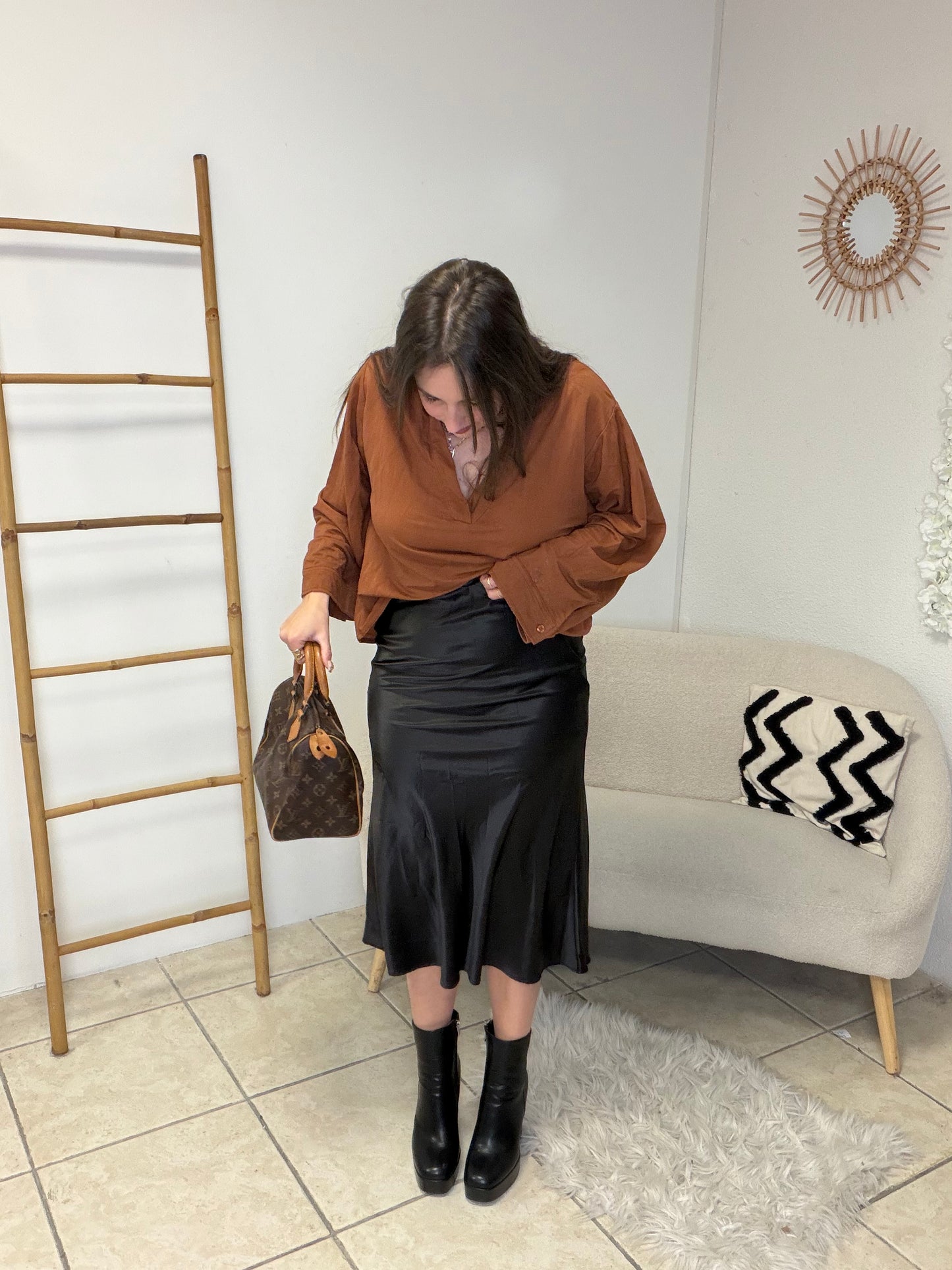 Jupe satinée Bershka taille M